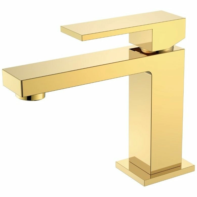 Смеситель для умывальника Boheme Qubic Shine Gold, 471-G