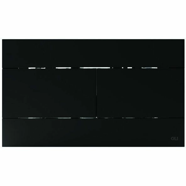 Кнопка смыва механическая OLI Slim черная Soft-Touch, 659055