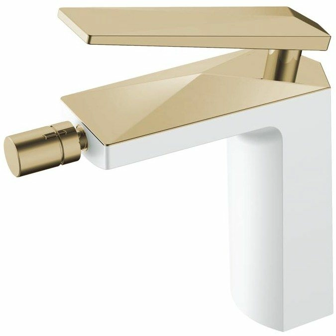 Смеситель для биде Boheme Venturo White/Gold, 386-W