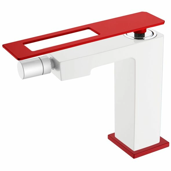 Смеситель для биде Boheme Q White/Red, 146-WR