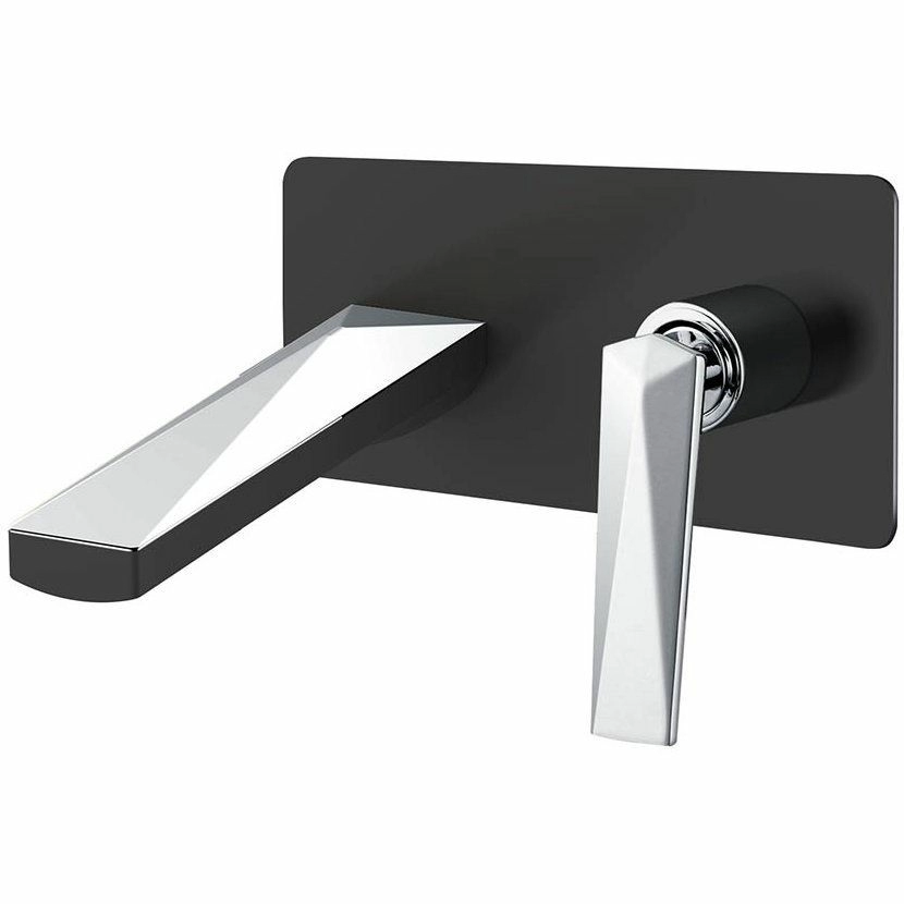 Смеситель для умывальника Boheme Venturo Black/Chrome, 375-B