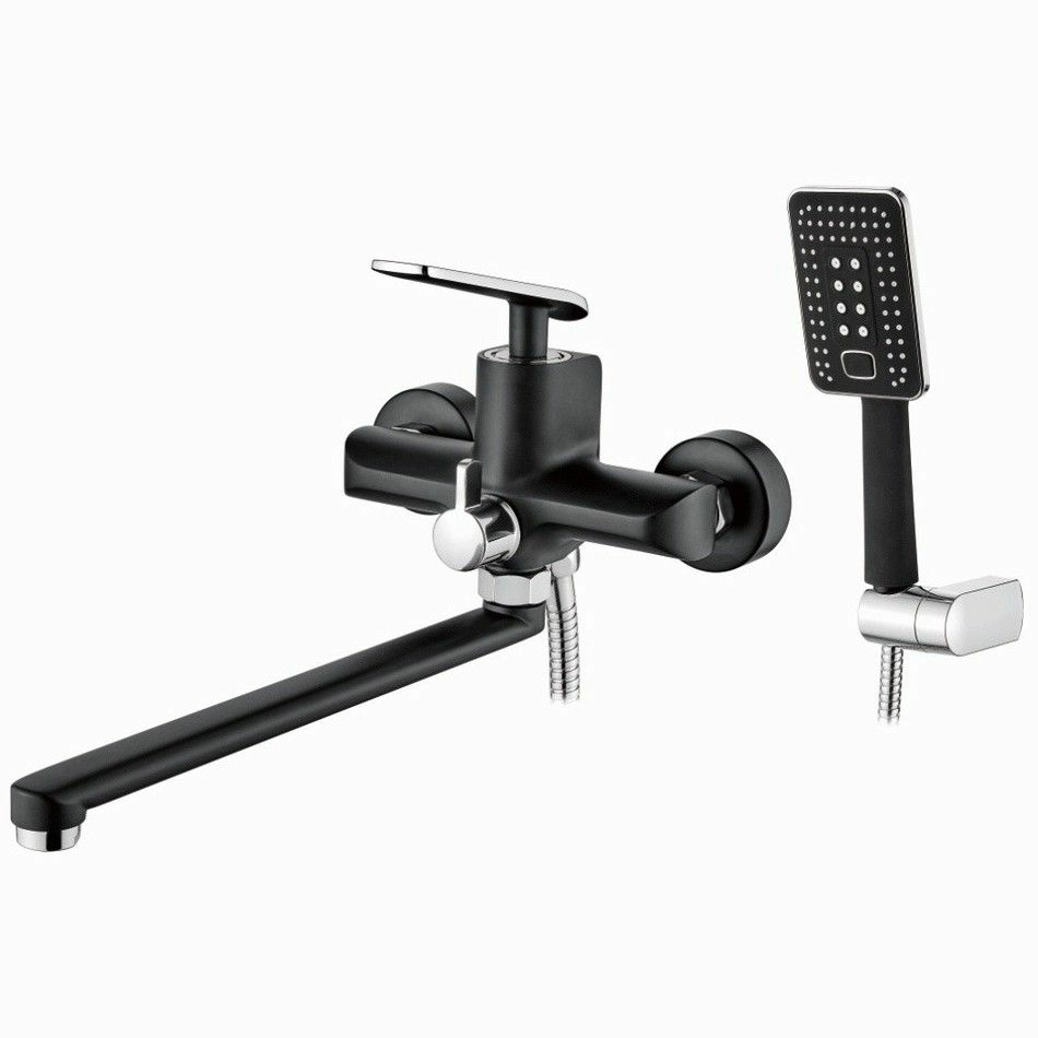Смеситель для ванны черный Ledeme L2274B
