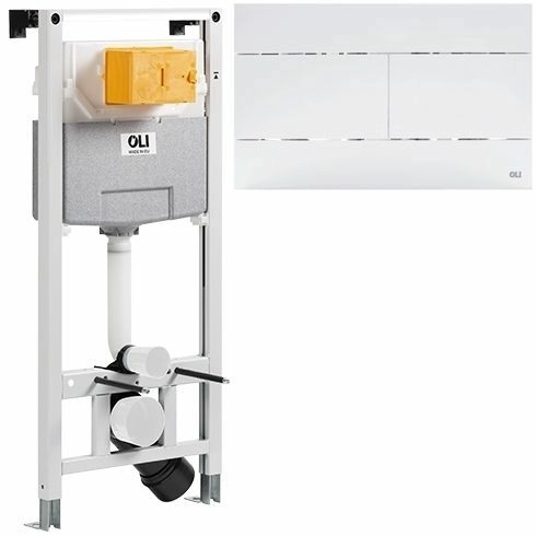 Инсталляция для унитаза OLI120 + клавиша Slim белая, 885052+659041