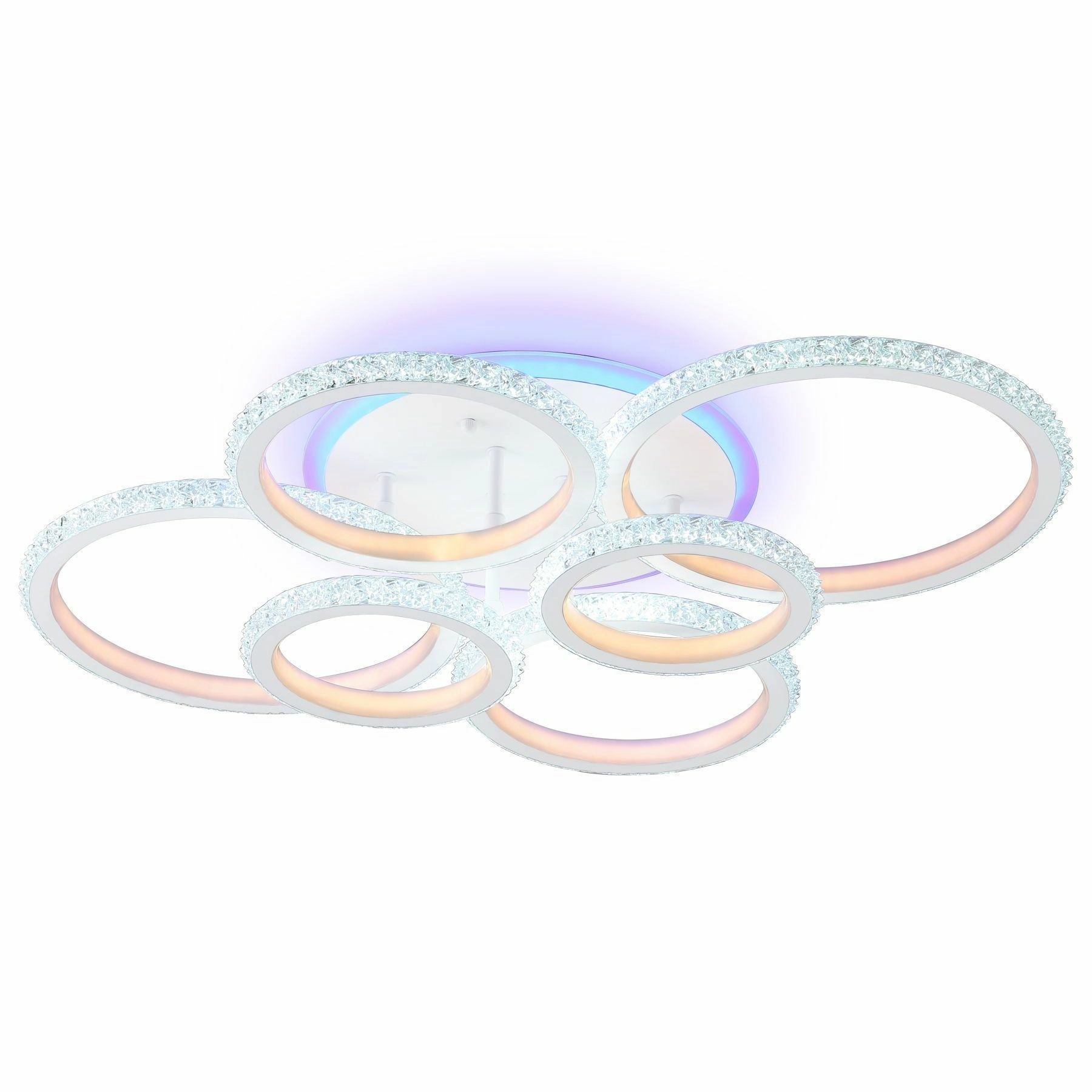 Потолочный светодиодный светильник с RGB подсветкой и пультом Ambrella Acrylica Original, FA9528