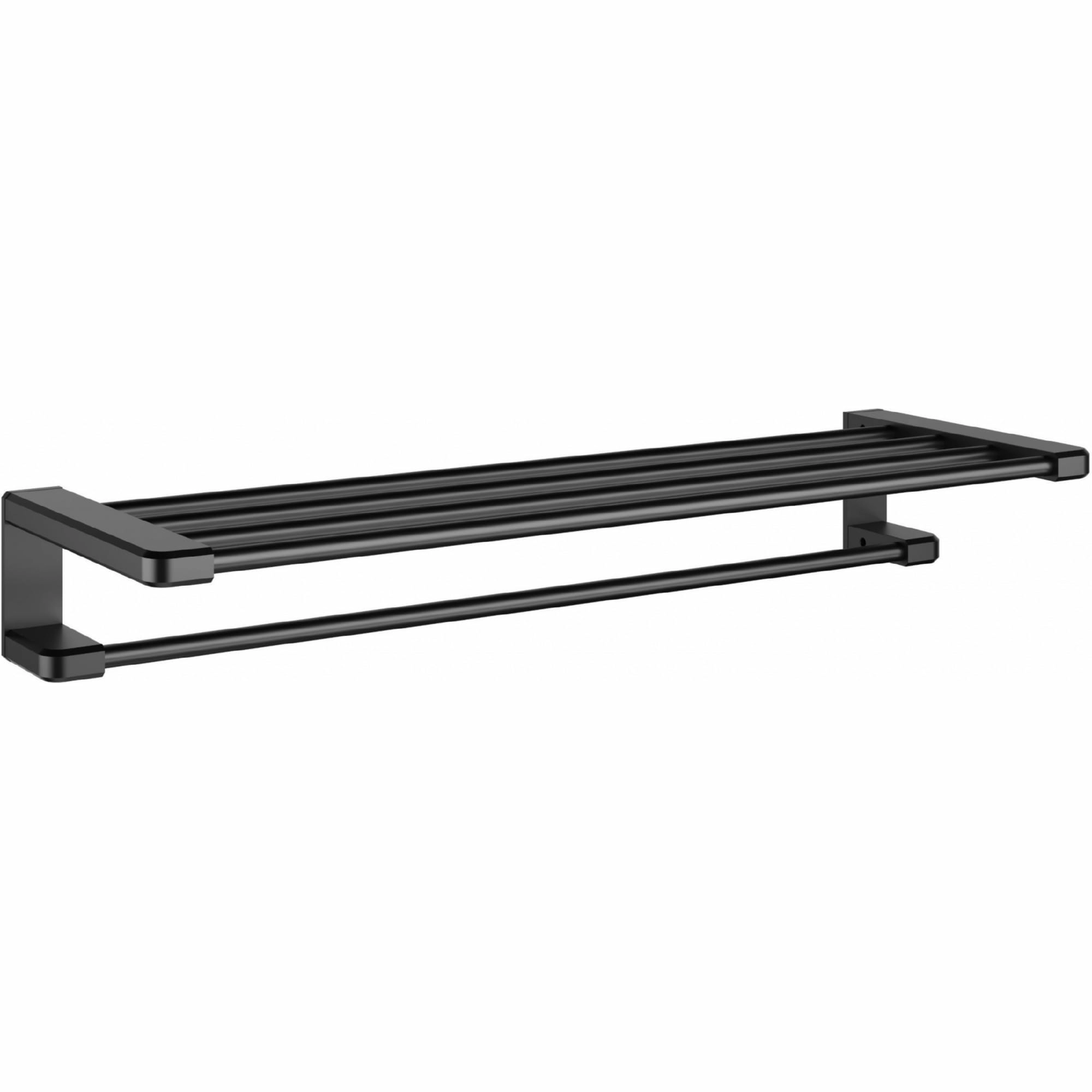 Полотенцедержатель с полкой Wonzon & Woghand черный матовый, WW-V3902-MB