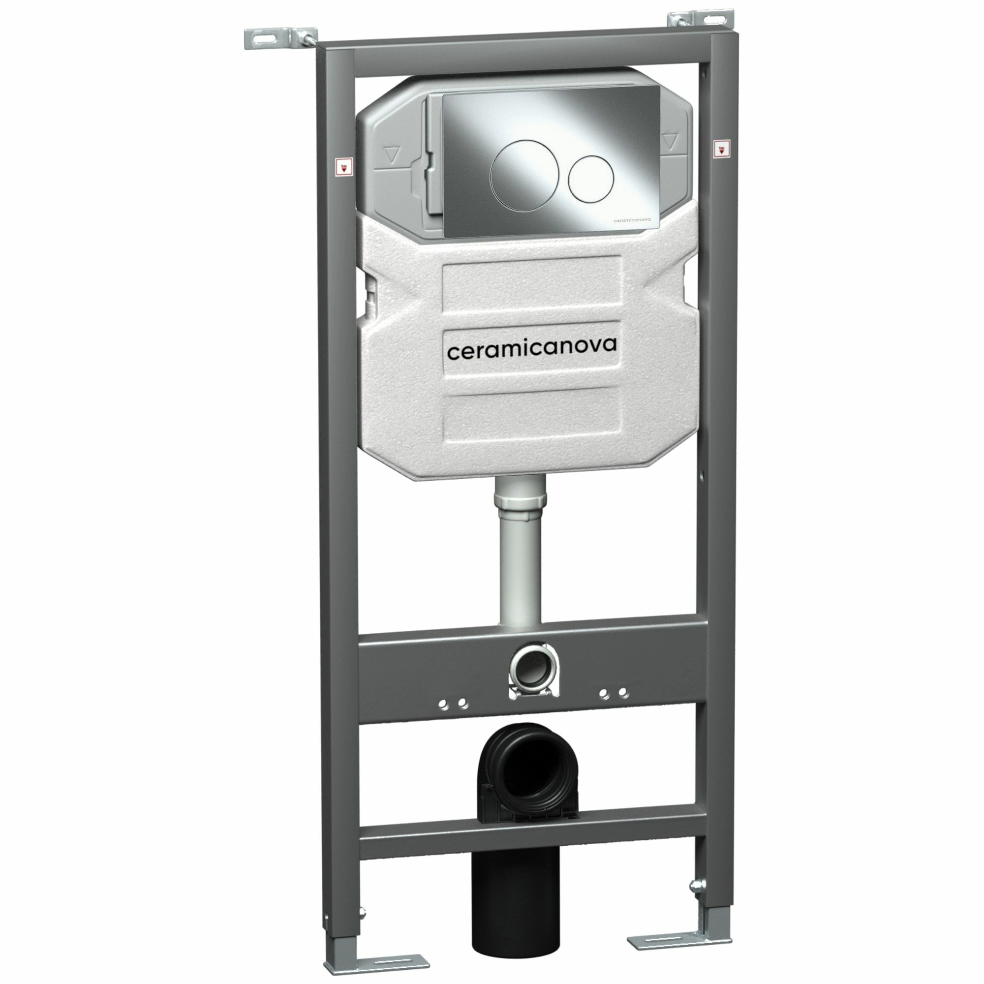 Система инсталляции для унитазов CeramicaNova Envision с кнопкой Round хром, CN1001CH