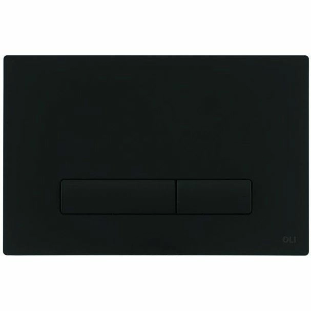 Кнопка смыва механическая OLI Glam черная Soft-Touch, 139187