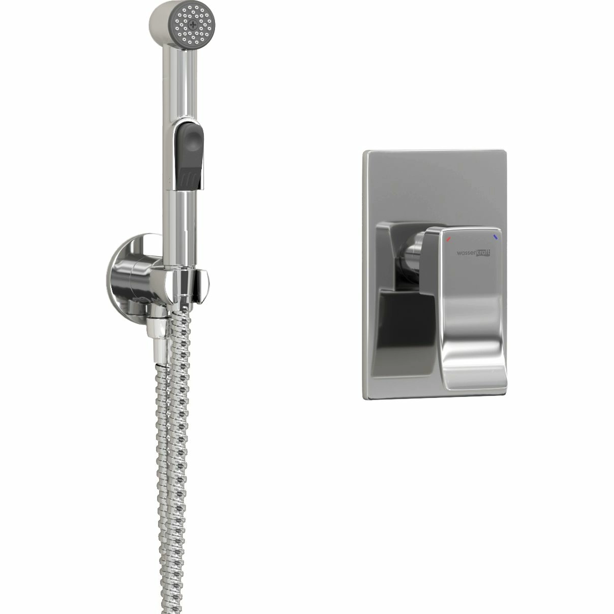 Встраиваемый комплект для биде со шлангом 100 см WasserKRAFT, A010656