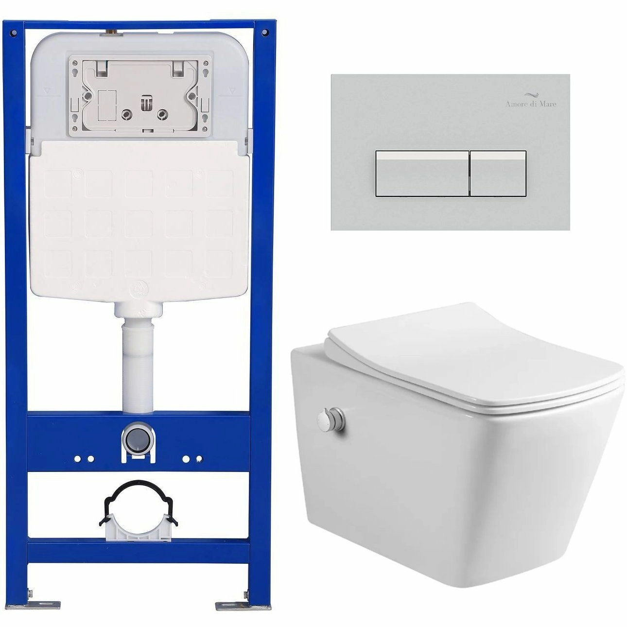 Комплект Amore di Mare QuickFit 50114 и клавиши 404CH с унитазом Garda Bidet P310X, QF404CH310X