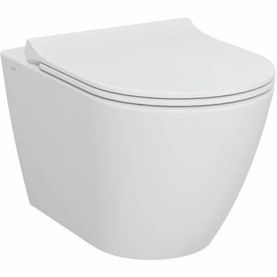 Подвесной безободковый унитаз VitrA Sanibelle SmoothFlush, 7551B003-0075+801-003-019