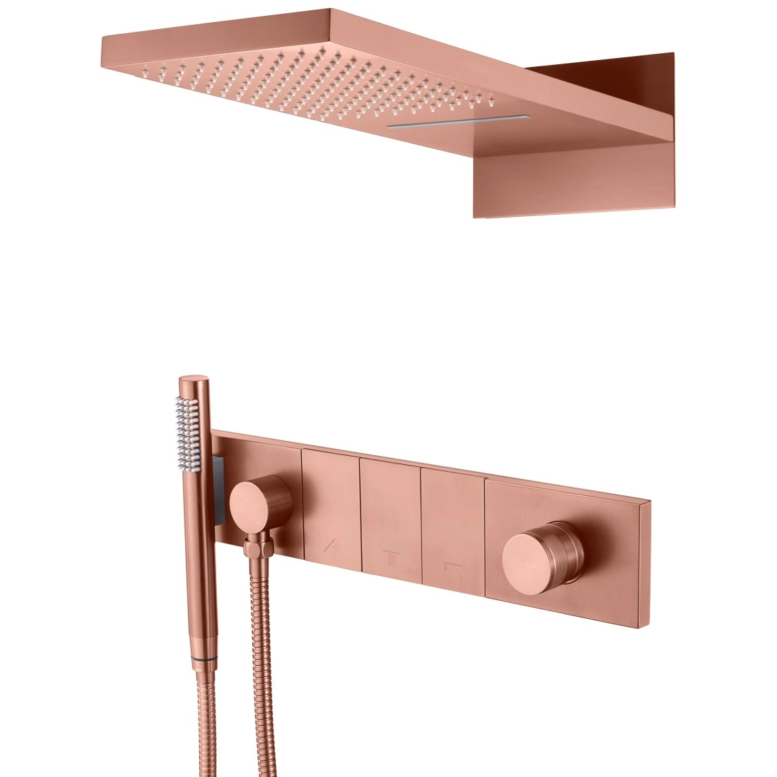 Встроенная душевая система Boheme Zodiac Copper Brushed, 132-CB
