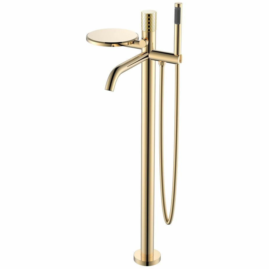 Напольный смеситель для ванны Boheme Stick Diamond Gold, 129-GG