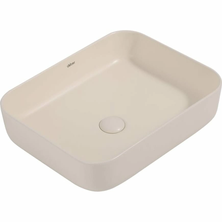 Раковина накладная Abber Rechteck 50x39 AC2202MBE светло-бежевая матовая