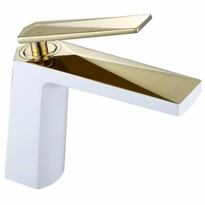 Смеситель для умывальника Boheme Venturo White/Gold, 381-W