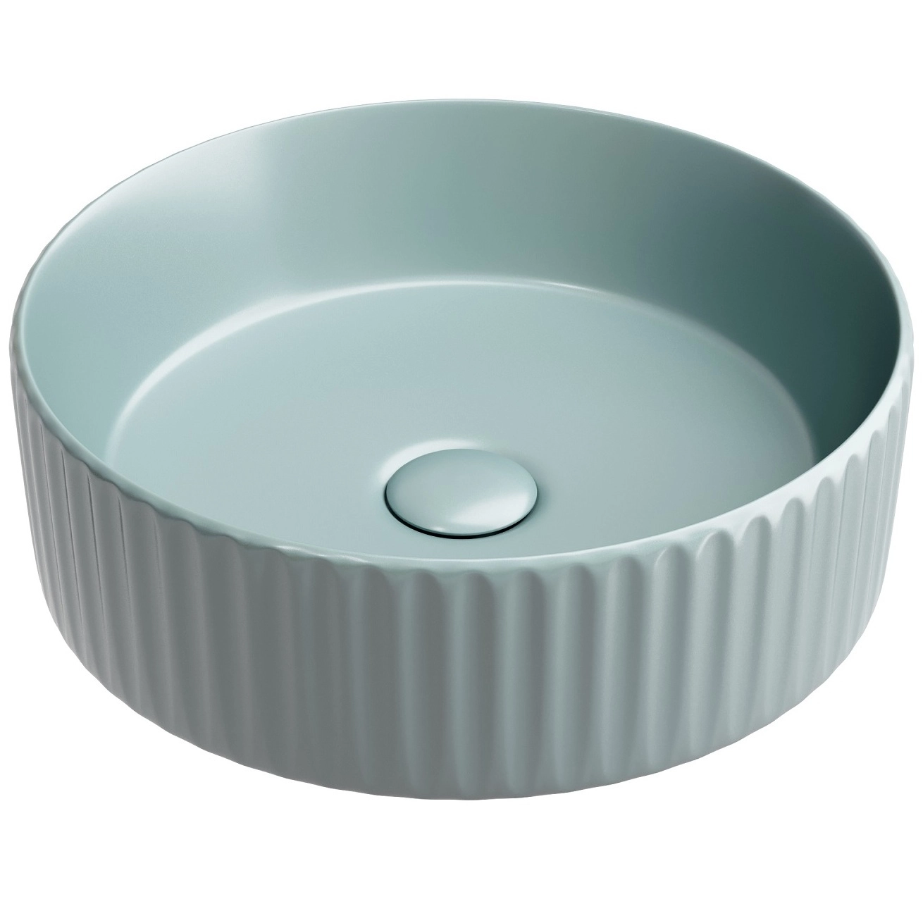 Умывальник чаша накладная круглая CeramicaNova Element 36x36, CN6057MLG