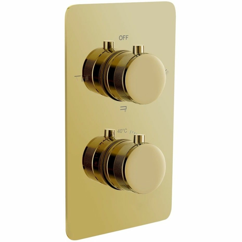 Смеситель встроенный с термостатом 3 выхода Boheme Cell Gold, 134-3-G
