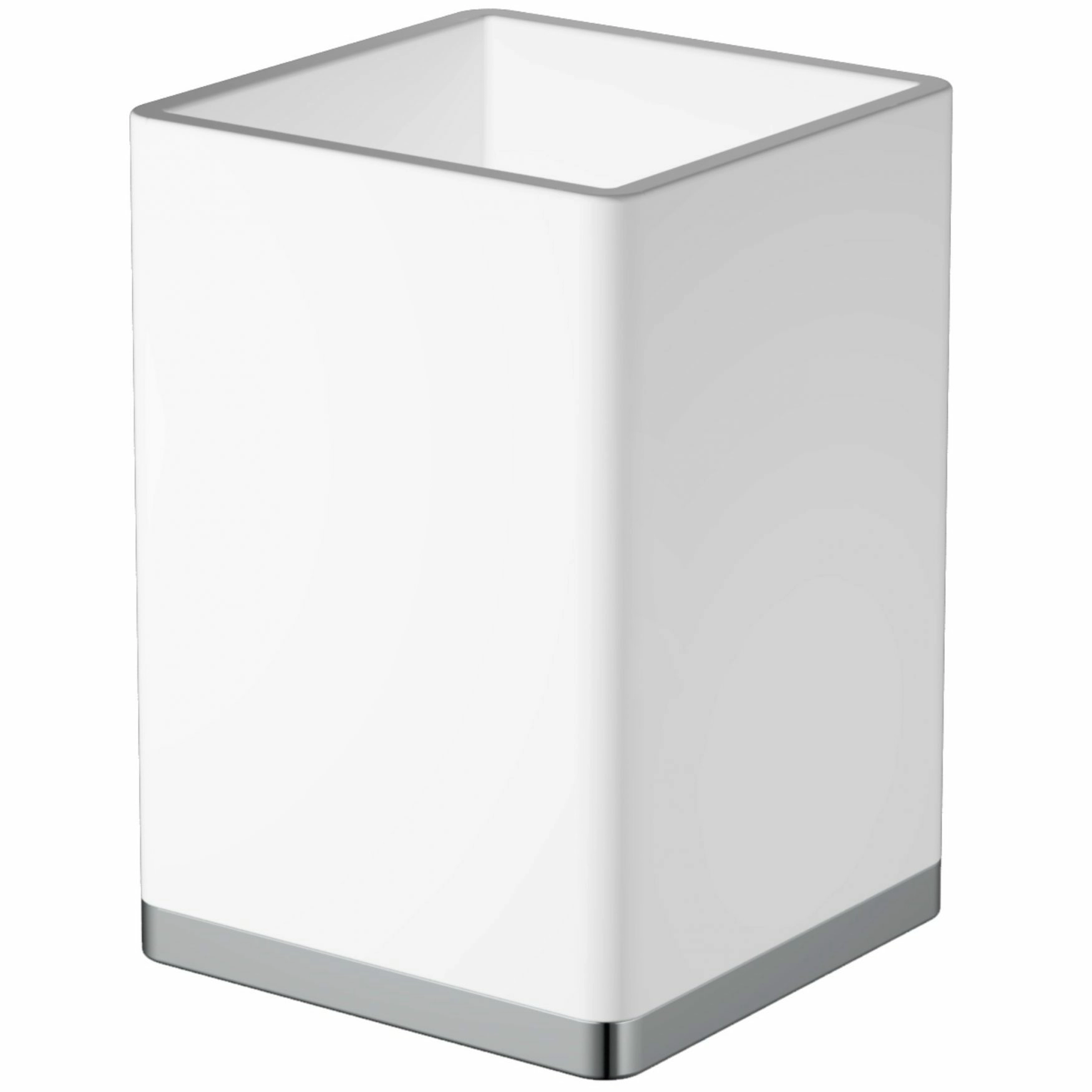 Стакан Boheme Qubic White/Chrome, 10961-W-CR