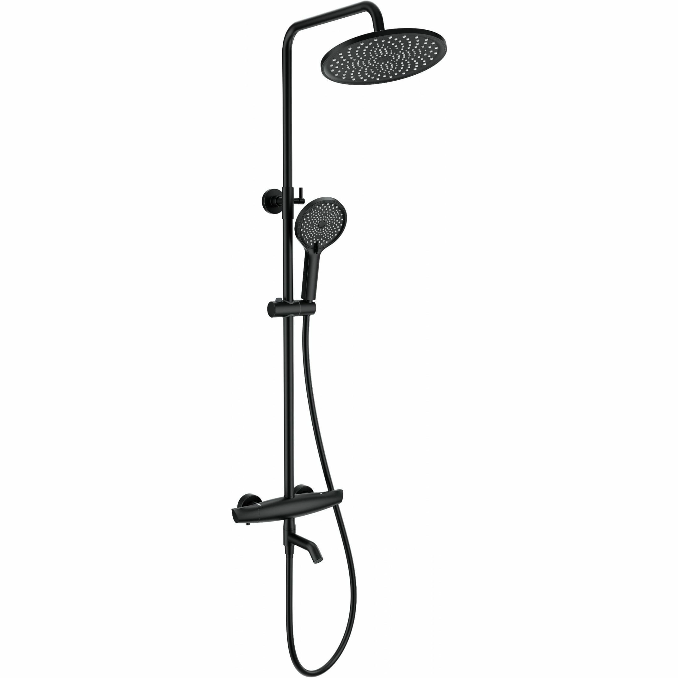 Душевая система с термостатом Wonzon & Woghand черный матовый, WW-B3031-A2-MB