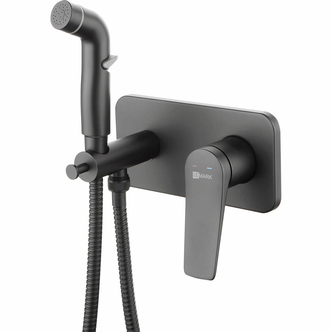 Смеситель с гигиеническим душем встраиваемый Lemark Bronx, LM3720BL
