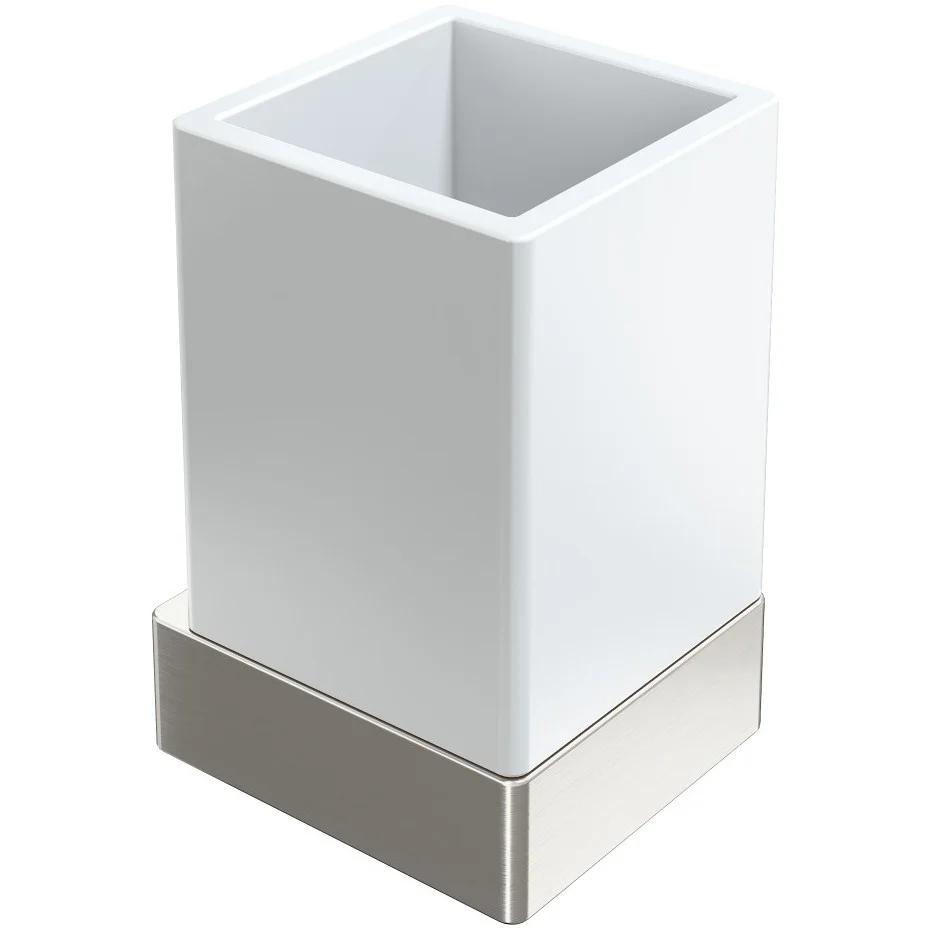 Стакан настенный Boheme Qubic Nikel Brush, 10724-NB