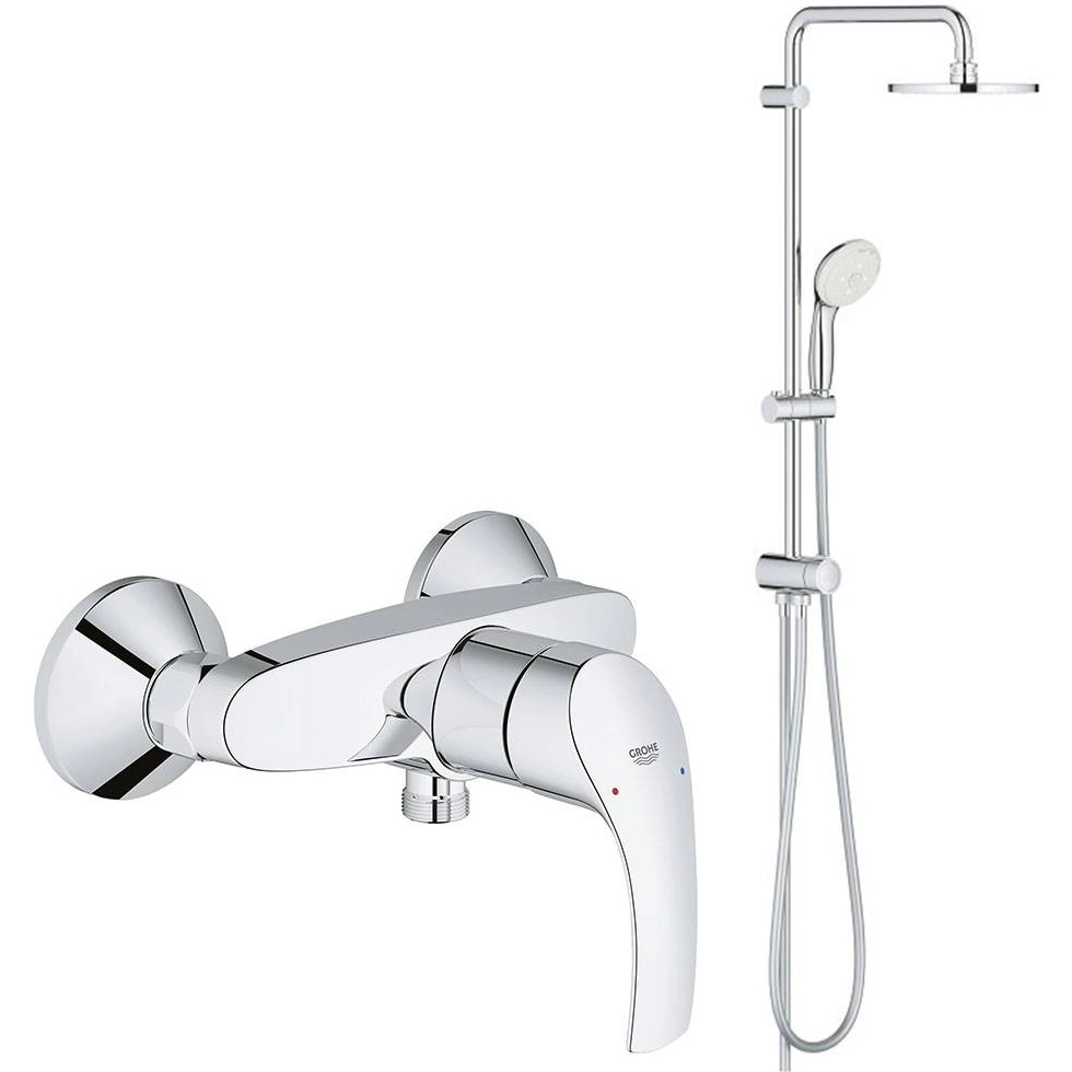 Душевая система со смесителем для душа Grohe New Tempesta 200, 124410