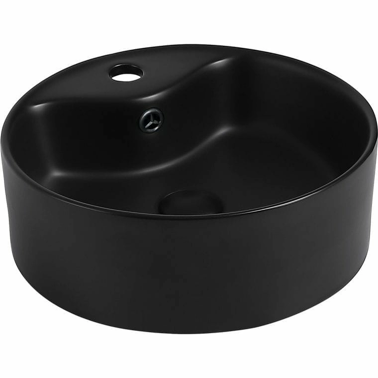 Раковина накладная Abber Bequem 41x41 AC2104MB черная матовая