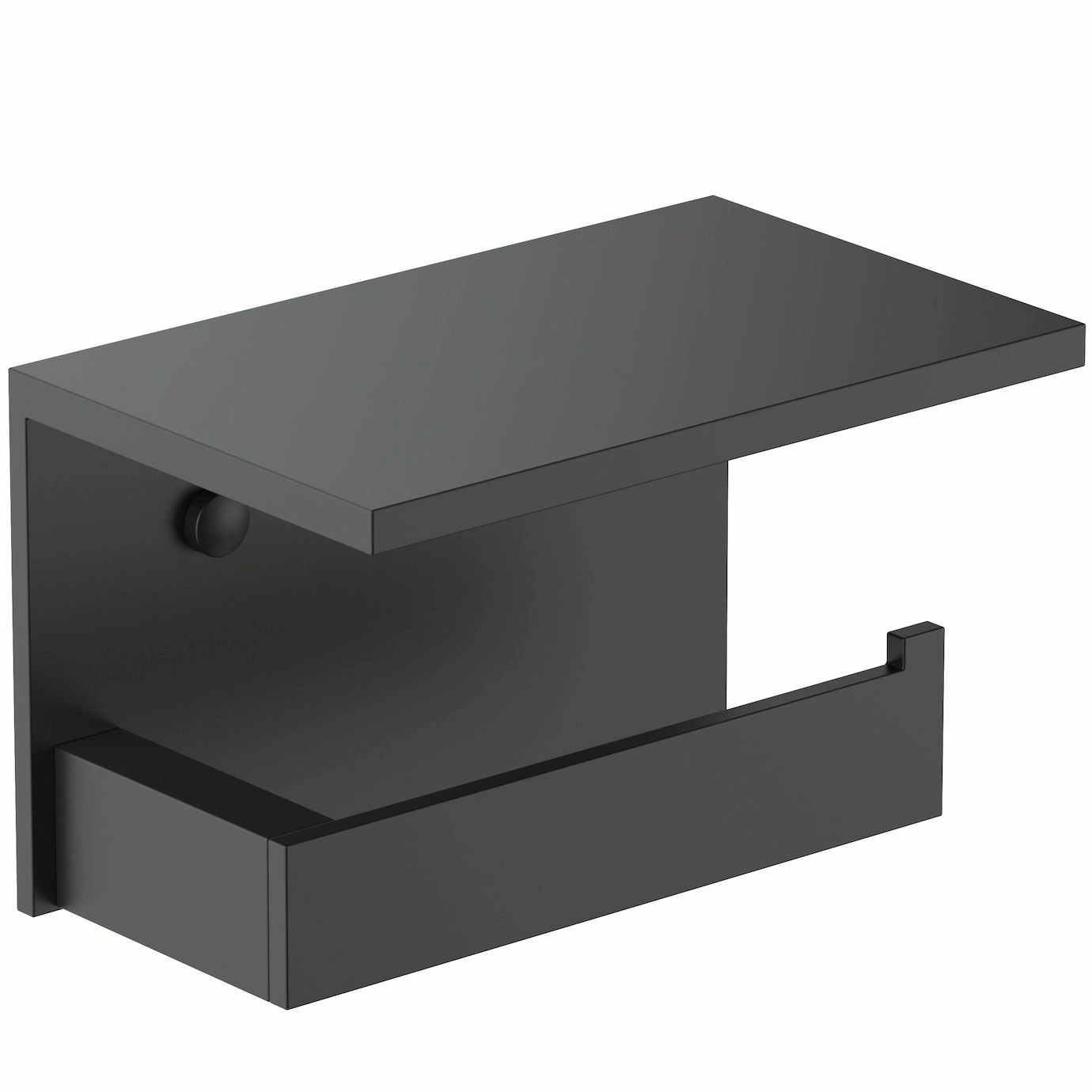 Бумагодержатель с полкой для телефона Timo Petruma Black, 15243/03