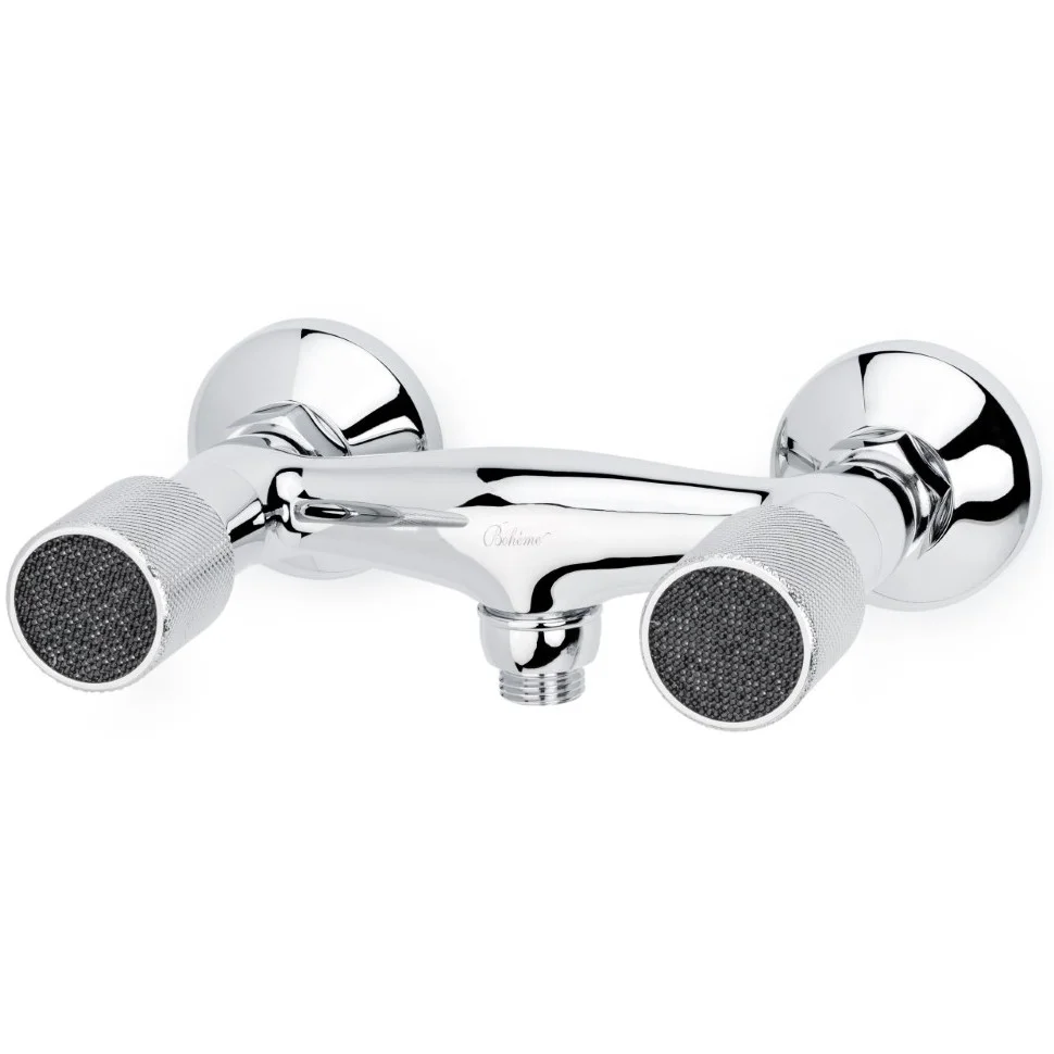 Смеситель для душа Boheme Royal Crystal Black Chrome, 274