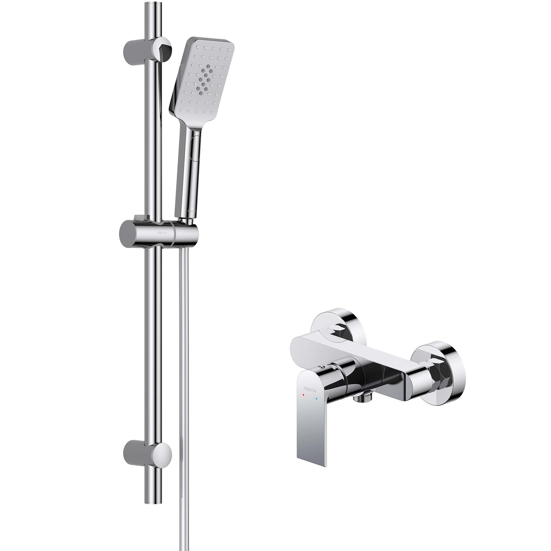 Комплект для душа Aquatek Лира 2 в 1, AQ1432CR