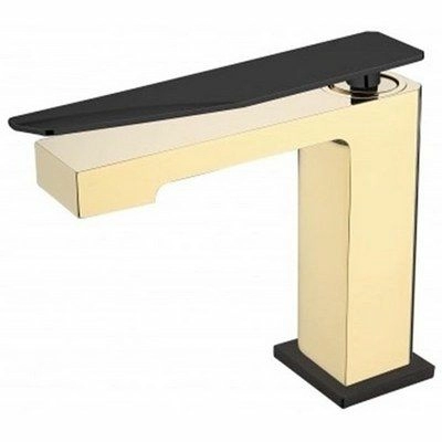 Смеситель для умывальника Boheme Q2 Gold/Black, 141-GB.2