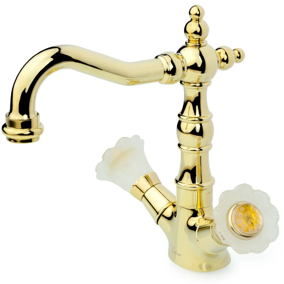 Смеситель для умывальника Boheme Camelia Gold, 292