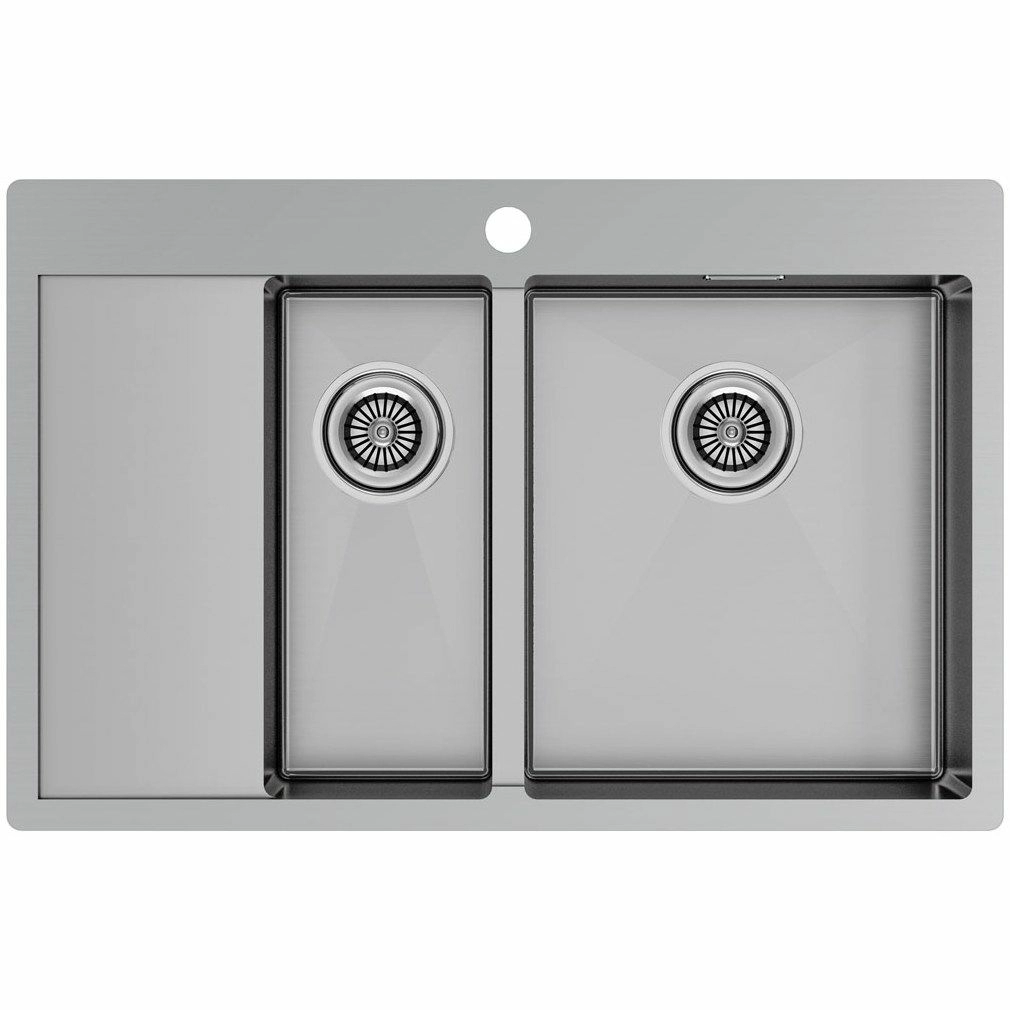 Мойка Paulmark Liga 78/2SF нержавеющая сталь, PM227851-BSR