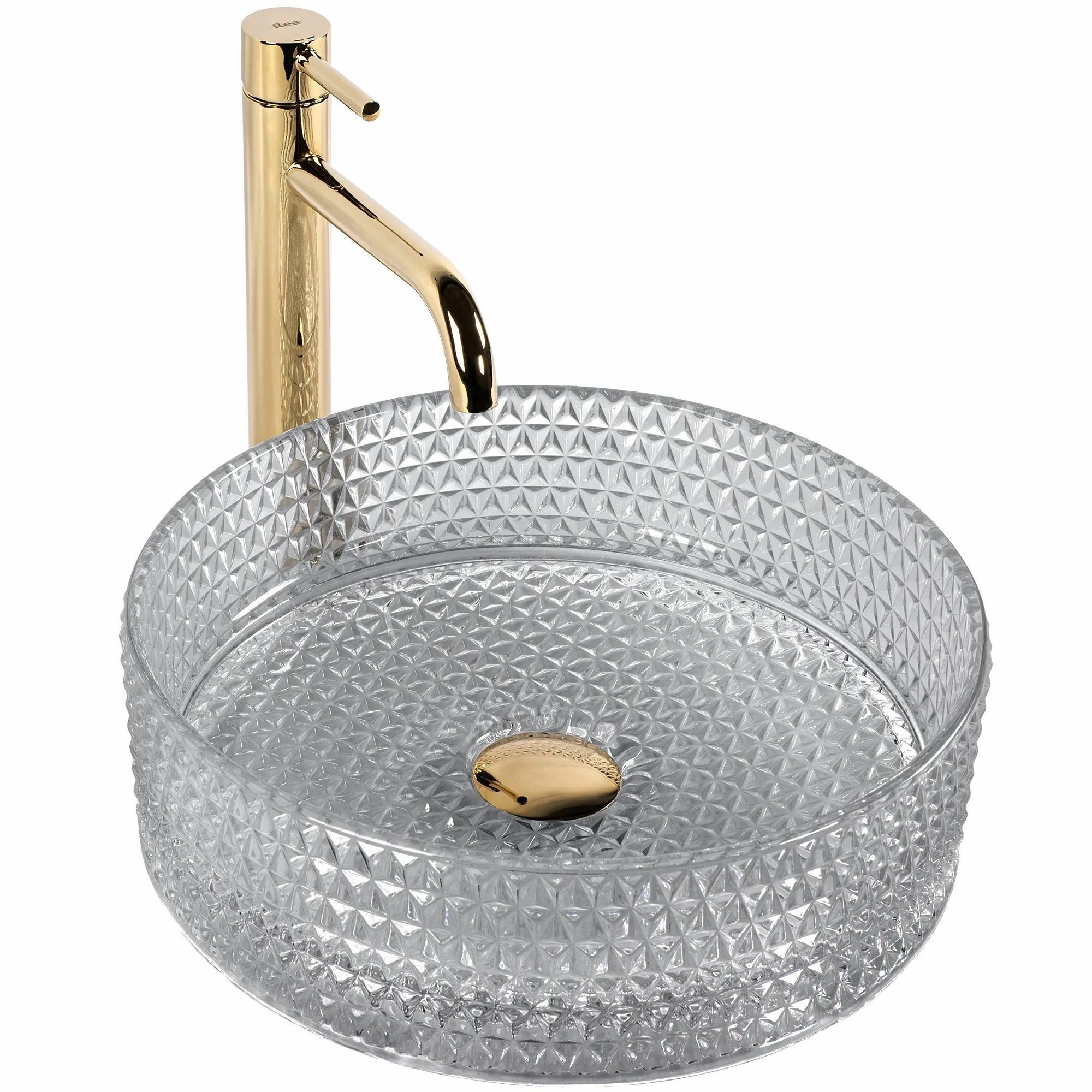 Умывальник Rea Cristal Grey 35.5x35.5, REA-U9615