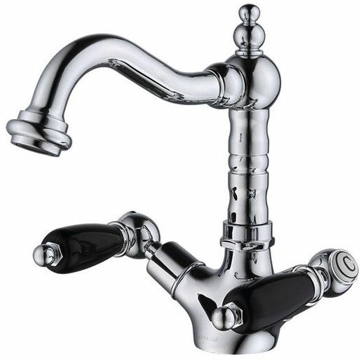 Смеситель для умывальника Caprigo Adria-classic Black Edition, 03B-526-CRM