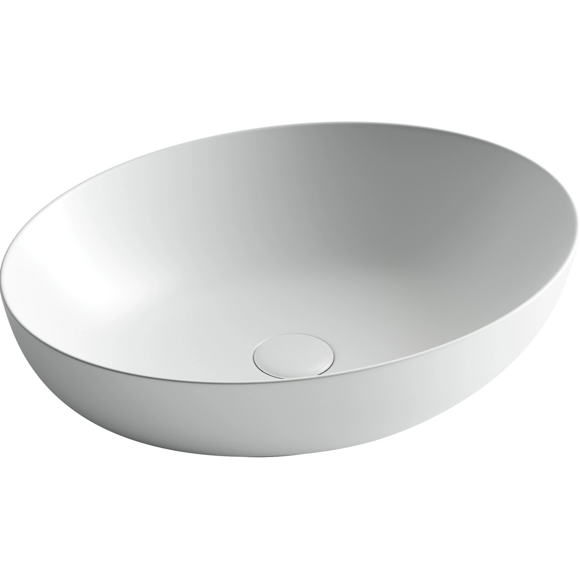 Умывальник чаша накладная овальная CeramicaNova Element 52x39.5, CN6017MW