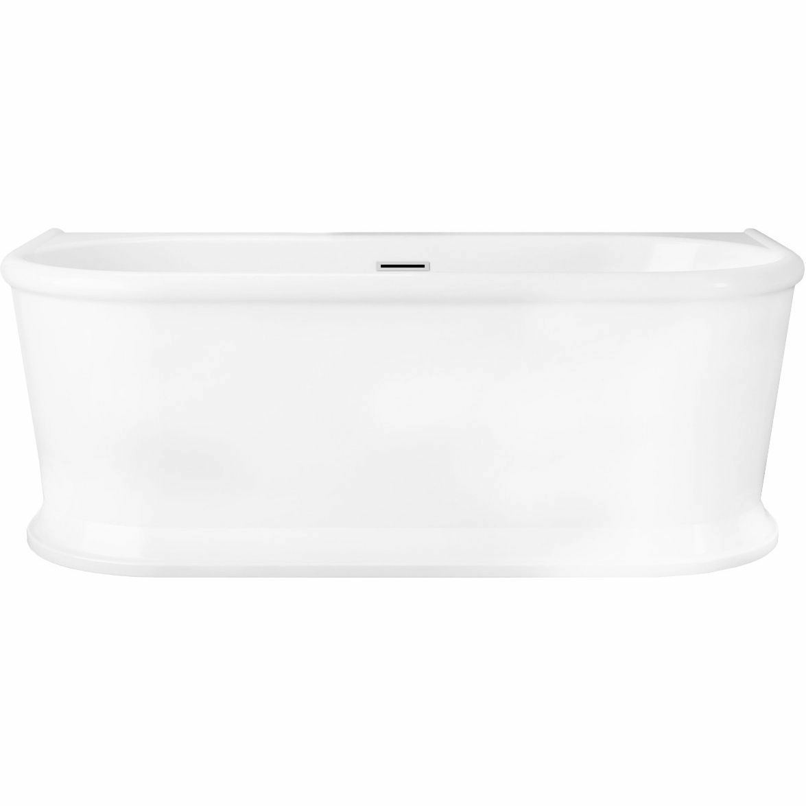 Пристенная овальная акриловая ванна Belbagno BB408