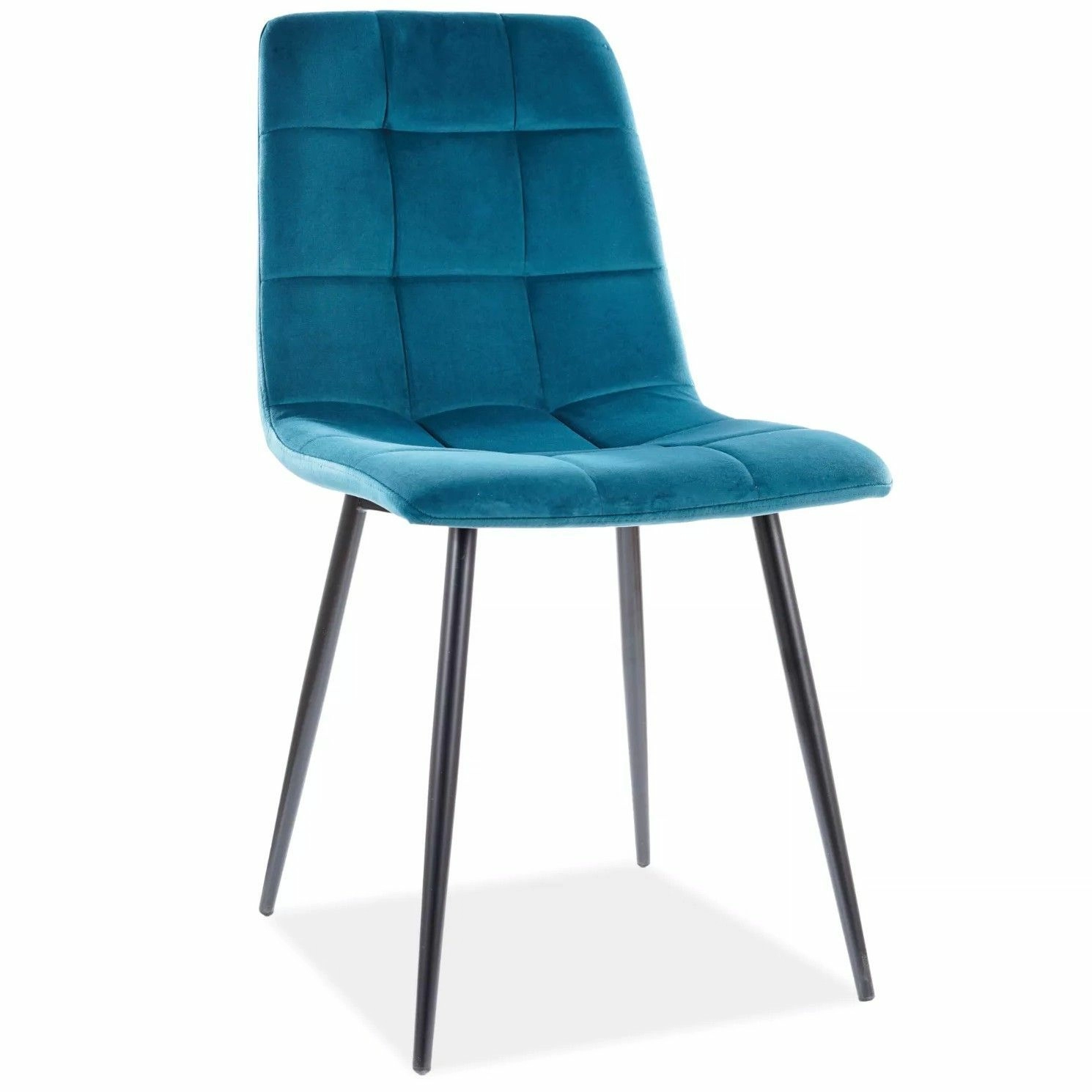 Стул Signal Mila Velvet Bluvel 85 бирюзовый/черный, MILAVCTU