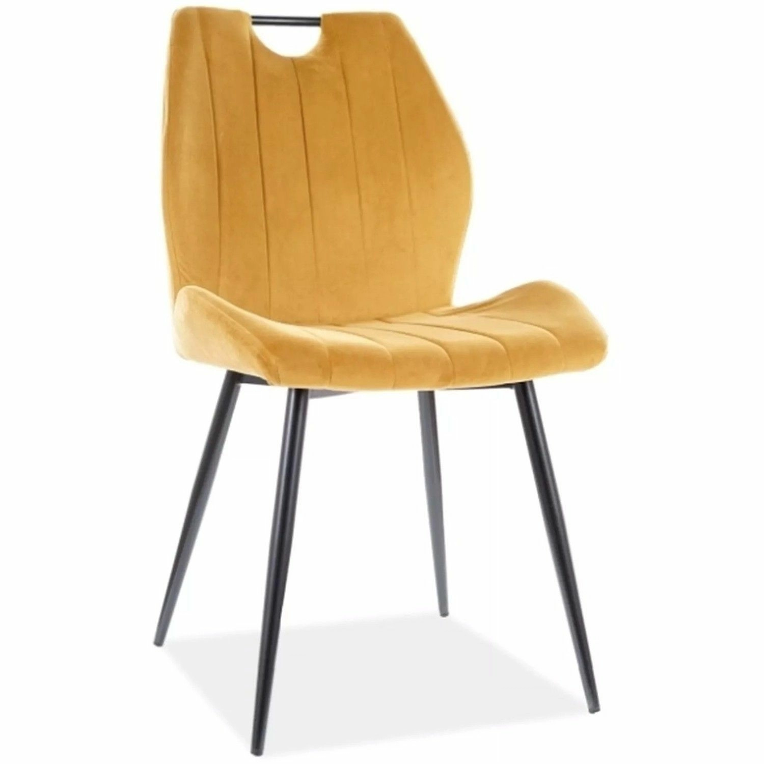 Стул Signal Arco Velvet Bluvel 68 карри/черный, ARCOVCCU