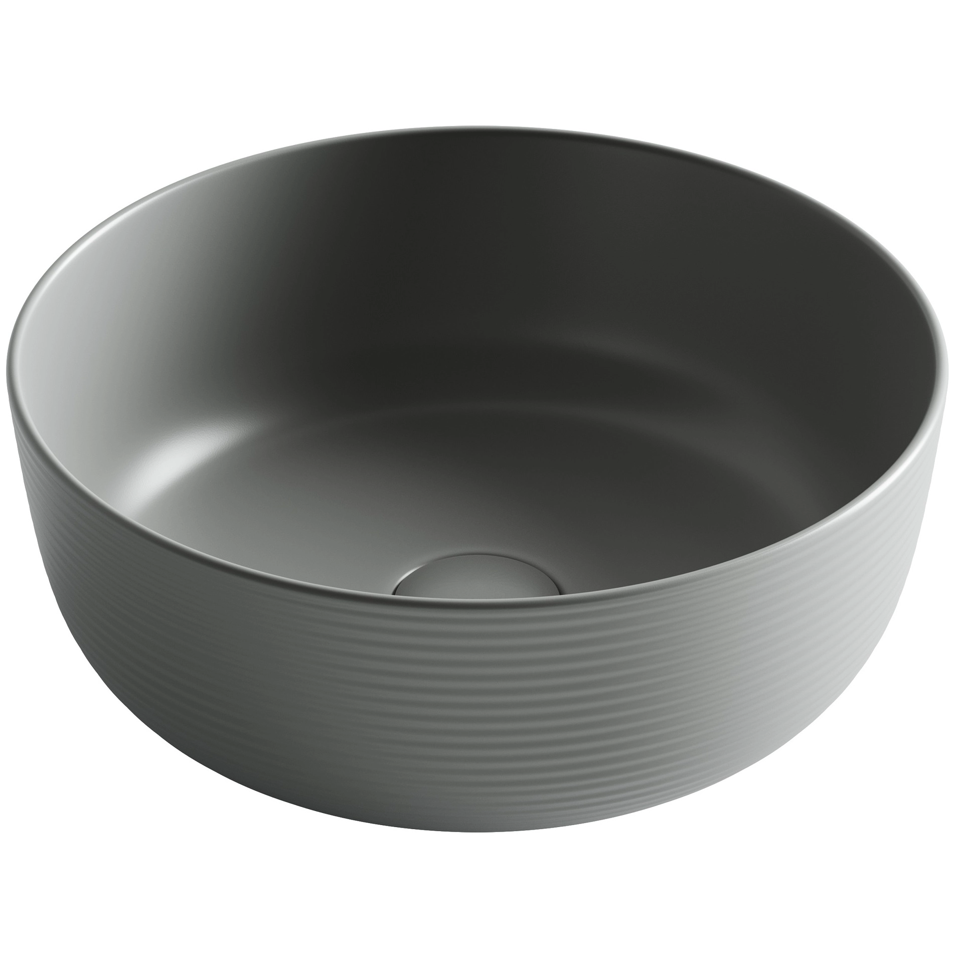 Умывальник чаша накладная круглая CeramicaNova Element 35.6x35.6, CN6073MH