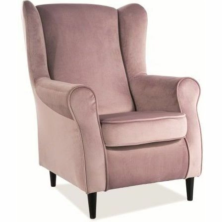 Кресло Signal Baron Velvet Bluvel 52 античный розовый/венге, BARONV52