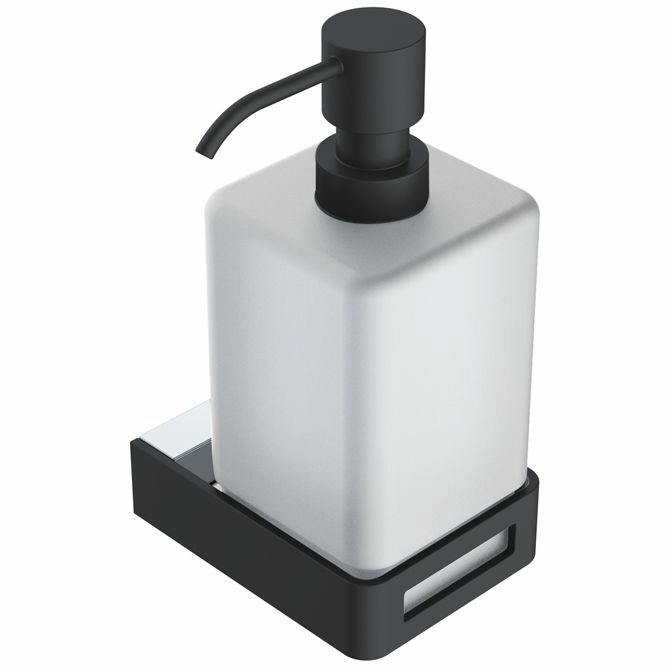 Диспенсер для жидкого мыла Boheme Q Chrome/Black, 10957-CR-B