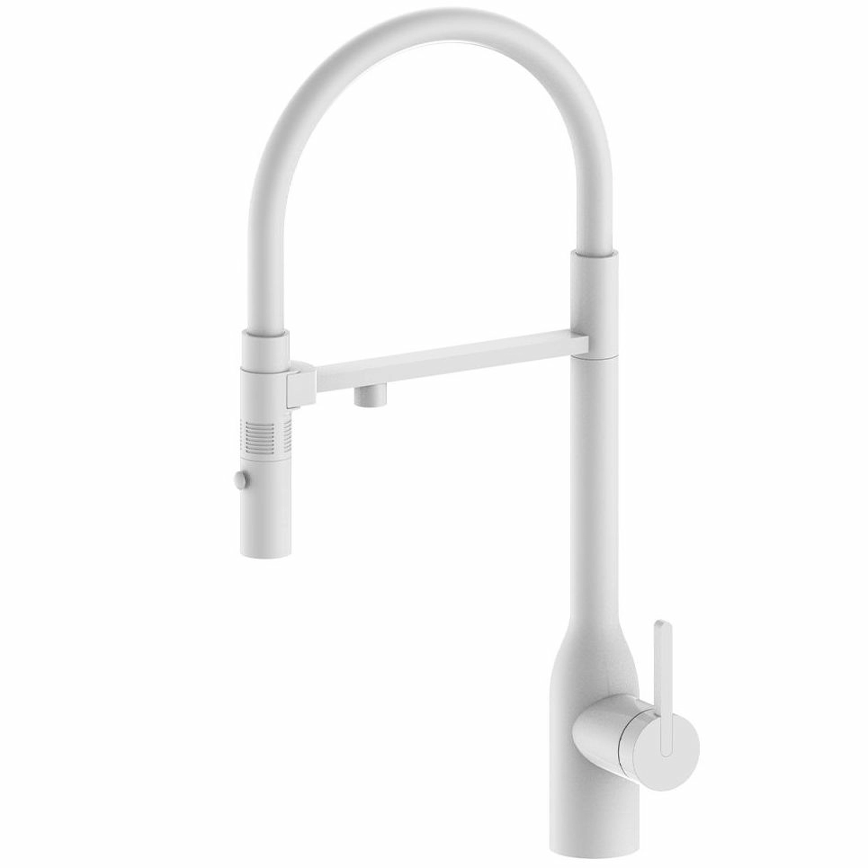 Смеситель для кухни Paulmark Magneto One белый, Ma213188-WH