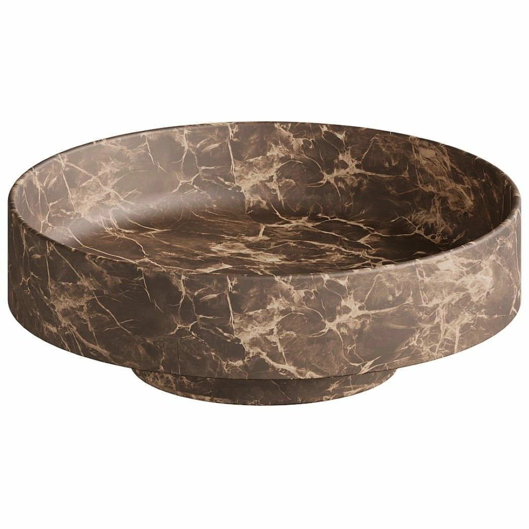 Раковина накладная Boheme Corian 40x40 Emprador, 801-ED