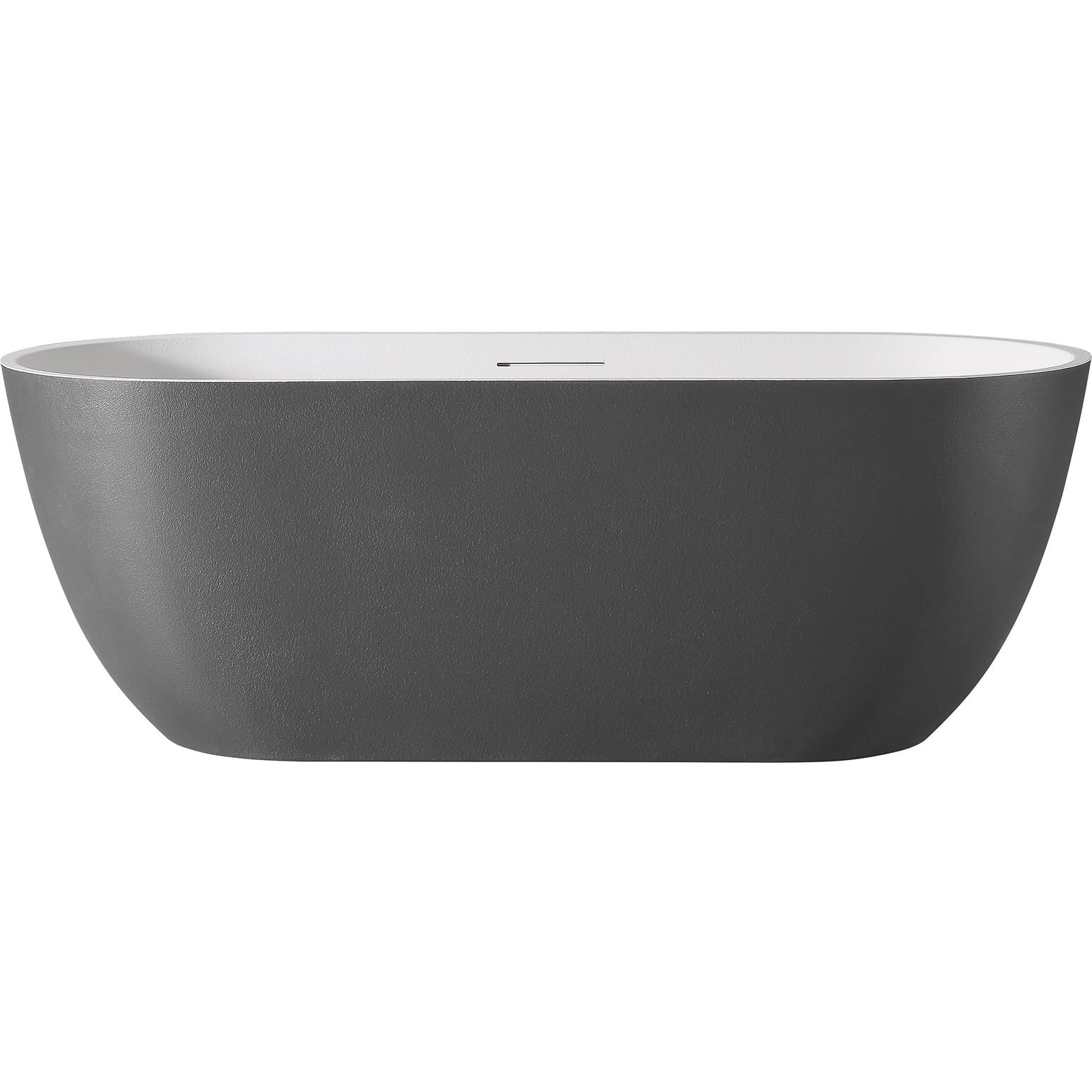 Ванна из искусственного камня Altrobagno Бруна (Bruna) 170x75, ALTROBAGNOBruna090205CementGrey&White