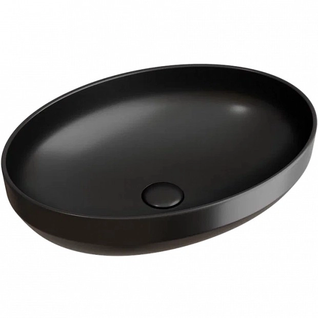 Умывальник чаша накладная овальная CeramicaNova Element 50.2x36.5, CN6056MB