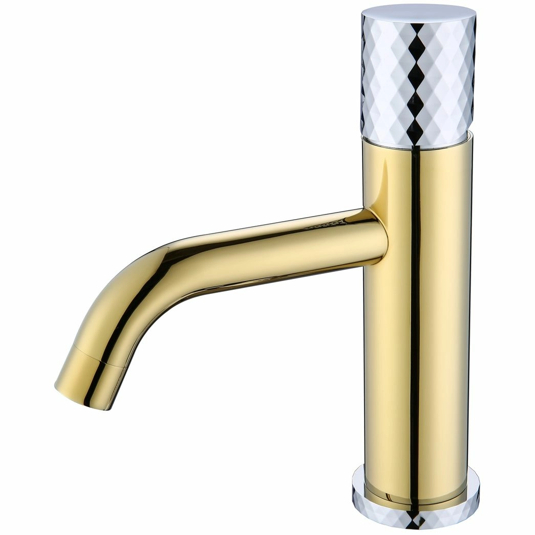 Смеситель для умывальника Boheme Stick Diamond Gold/Chrome, 121-GCR