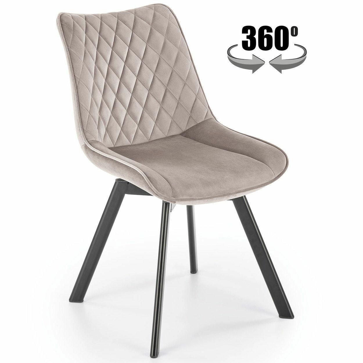 Стул Halmar K520 бежевый/черный, V-CH-K/520-KR-BEZOWY