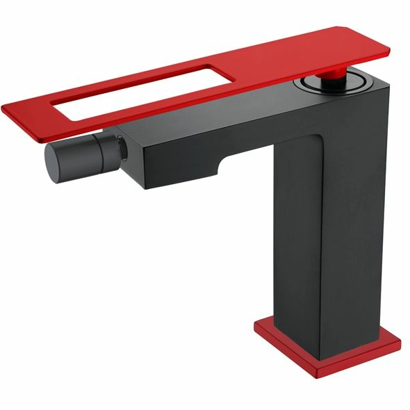 Смеситель для биде Boheme Q Black/Red, 146-BR