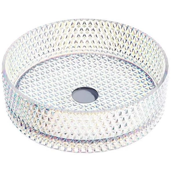 Умывальник чаша накладная круглая CeramicaNova Cristal 36x36, CN6059