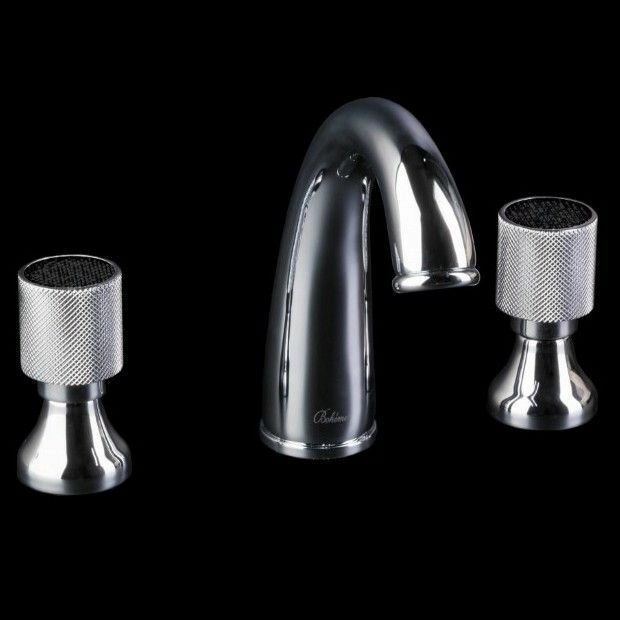 Смеситель для раковины на 3 отверстия Boheme Royal Crystal Black Chrome, 277